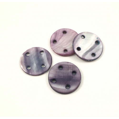 Purple shell button with four holes